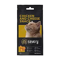 Лакомство для кошек Savory Snack Chicken and Cheese 60 г подушечки с курицей и сыром