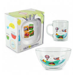 Набір дитячого посуду "Іграшки" тарілка, чашка, салатник А9551/60