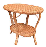 Овальный плетеный стол из лозы