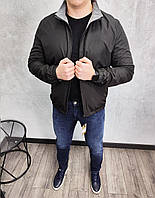 Мужская двустороняя куртка ветровка Loro Piana H4241 черная