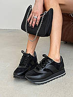 Женские кожаные кроссовки черные Кожаные кроссовки Черные женские кроссовки кеды