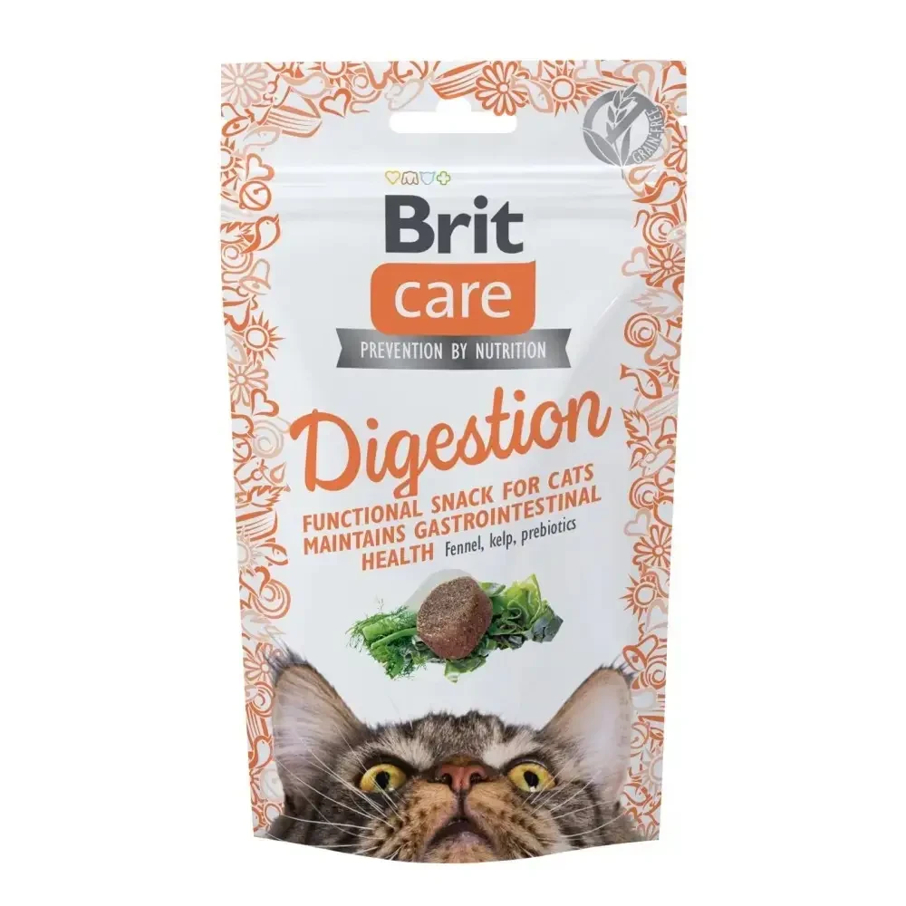 Ласощі для кішок Brit Care Crunchy Cracker Digestion 50 г тунець з фенхелем та ламінарія