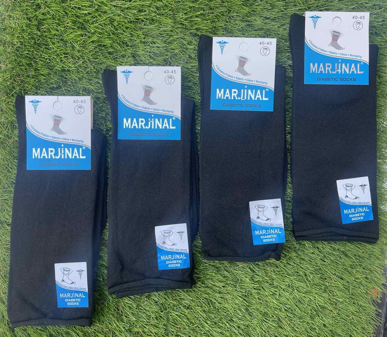 Шкарпетки чоловічі лайкра без шва "Marjinal" розмір 40-45 Чорні Високі (від 12 пар)