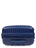 Валіза середня M поліпропілен синя 67х47х26(+5)см/83л/3.7кг/Snowball, фото 6