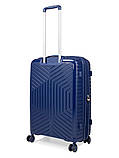 Валіза середня M поліпропілен синя 67х47х26(+5)см/83л/3.7кг/Snowball, фото 3