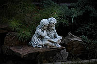 Садовая фигура, статуэтка Книга любви для декора сада изготовлен из цемента, ручной работы 13см