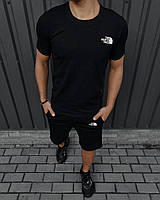 Спортивный костюм мужской The North Face летний весенний футболка шорты ТНФ трикотажный черный