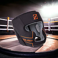 Боксерский шлем Zelart Fighter Leather XL Оранжевый