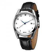 Мужские классические наручные часы Besta Platinum (Серебристые)