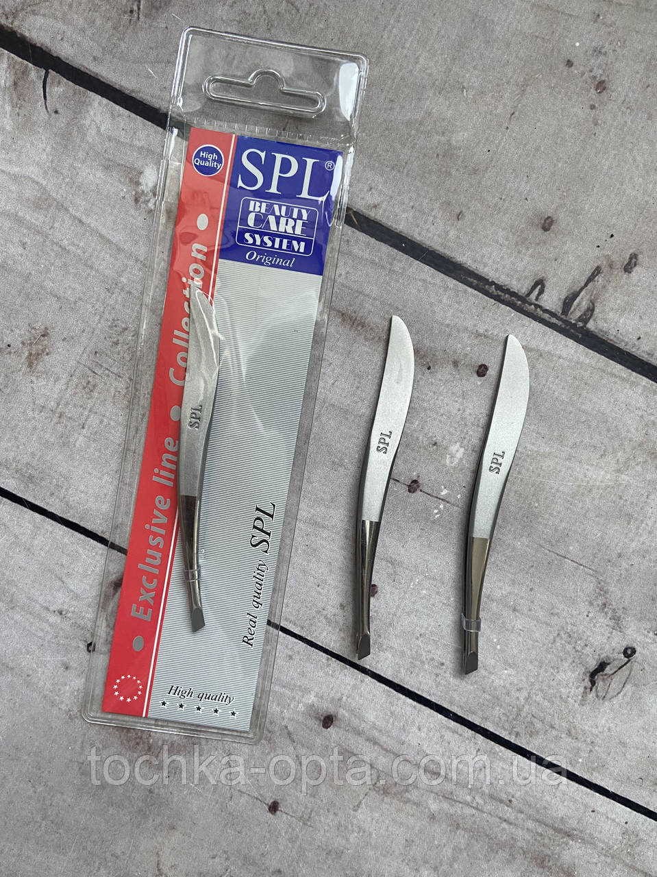 Пінцет для брів косий SPL 9058 Хвиля