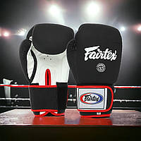 Боксерские перчатки кожаные Fairtex Leather 14 унций Черный