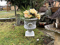Садовая фигура, статуэтка Ваза виноград для декора сада изготовлен из цемента, ручной работы 50см