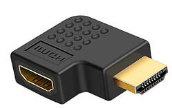 Адаптер HDMI 90 градусів з роз'ємом тато-мама перехідник горизонтальний ХДМІ