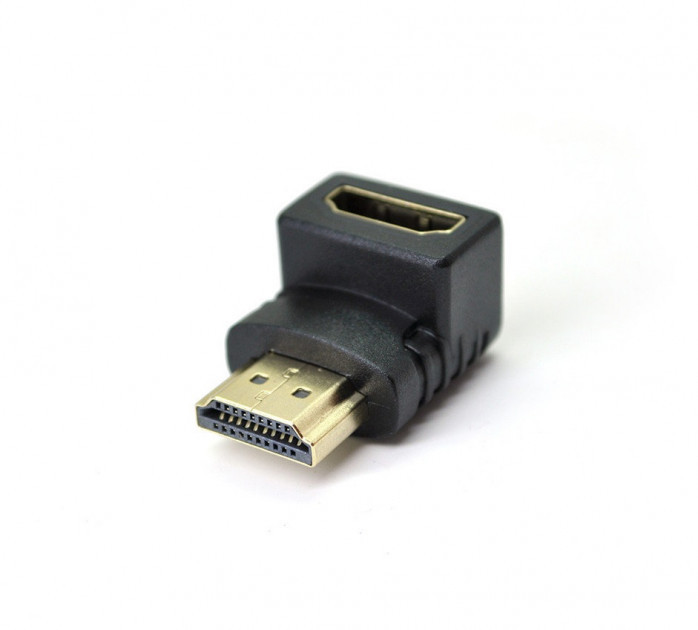 Адаптер HDMI 90 градусів із роз'ємом папа-мама перехід ХДМІ