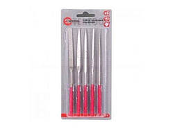 Набір алмазних надфілів з рукояткою 5шт. 140 мм HT-3709 ТМ INTERTOOL