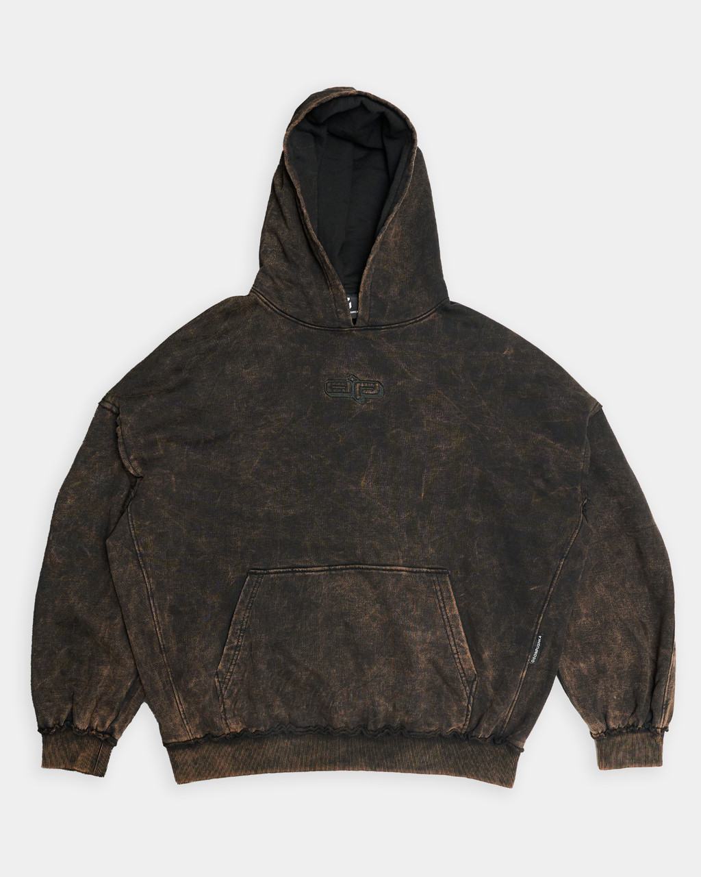 Худі оверсайз OGONPUSHKA Qoma Washed чорне