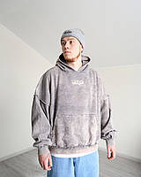 Худі оверсайз OGONPUSHKA Qoma Washed графіт, фото 2