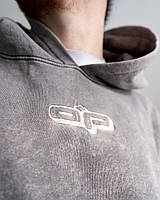 Худі оверсайз OGONPUSHKA Qoma Washed графіт, фото 7