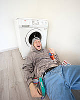 Худі оверсайз OGONPUSHKA Qoma Washed графіт, фото 10