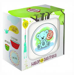 Набір дитячого посуду "Ведмедики" тарілка, чашка, салатник А9551/61