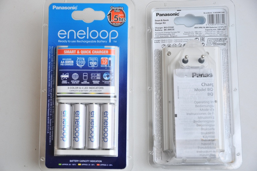 Зарядний пристрій Panasonic BQ-CC55 + 4 акумулятора АА 1900 Eneloop KJ55MCC40E
