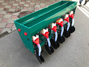 Сівалка зернова 6-ти рядна СЗП-6Б з бачком для міндобрива дискова до мотоблока та мототрактора