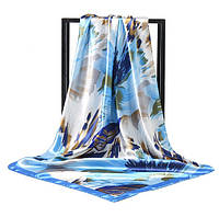 90*90 см люксовый шелковый большой женский модный платок с узором