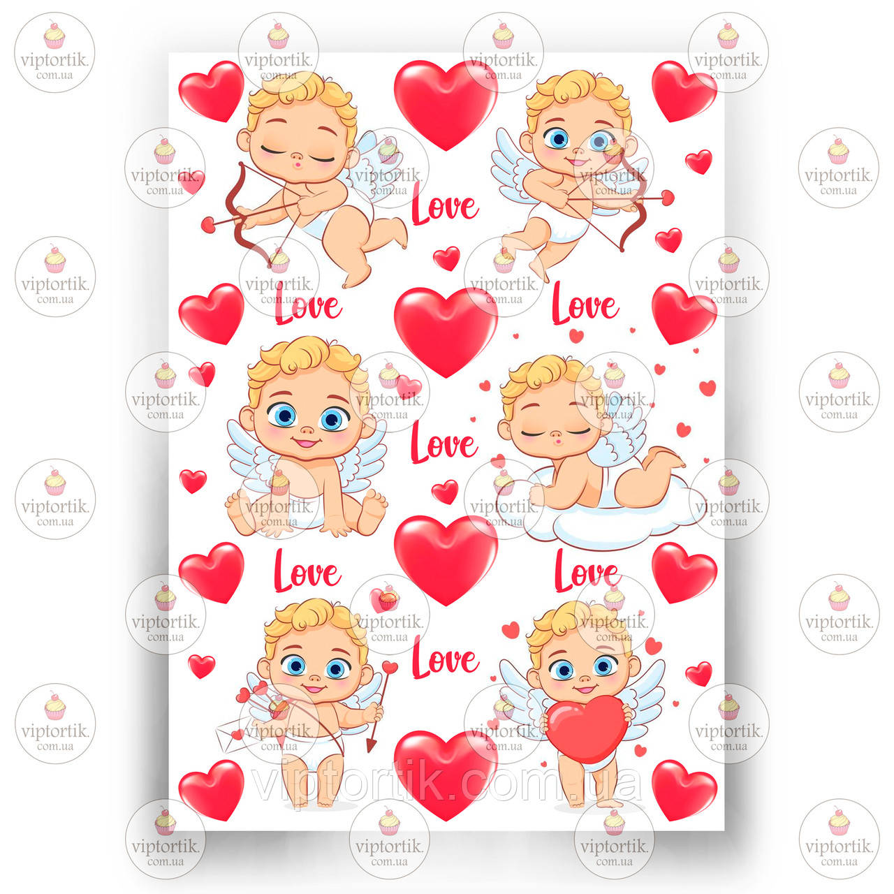 Друк їстівного фото — Вафельний папір — День Святого Валентина No108, фото 1