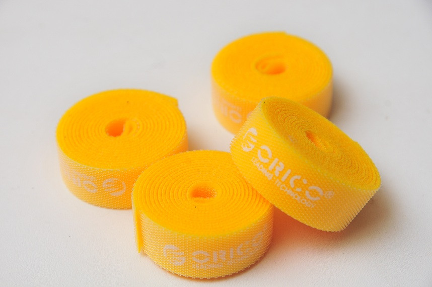 1 метр Жовта стяжка-липучка для кабелів ORICO Кабель-менеджмент, фото 1