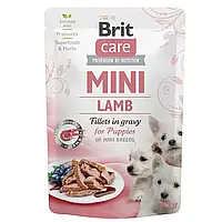 Влажный корм для щенков Brit Care Mini pouch 85 г филе в соусе ягненок