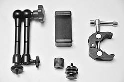 3 в 1 Шарнір Magic Arm 11"(28см) + Краб Струбцина Тримач телефону 1/4 штатив