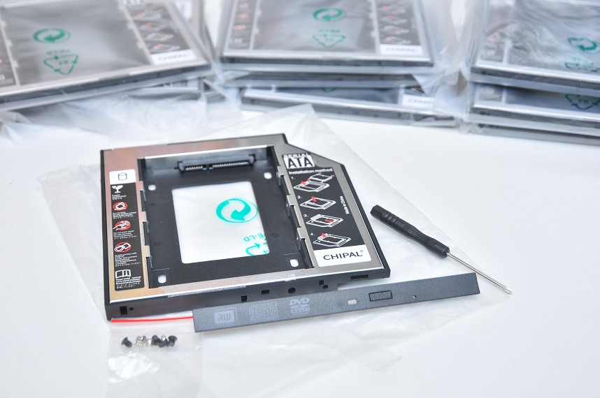 Кишеня OPTIBAY 9.5 мм для 2.5 SSD HDD замість СD-Rom ноутбука SATA 3.0 CADDY, фото 1