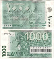 Банкнота, Ливан 1000 ливров 2008. UNC
