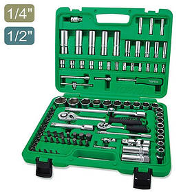Набір ручного інструменту для авто 1/4" 1/2" 94 шт 12-гр TOPTUL GCAI094R1