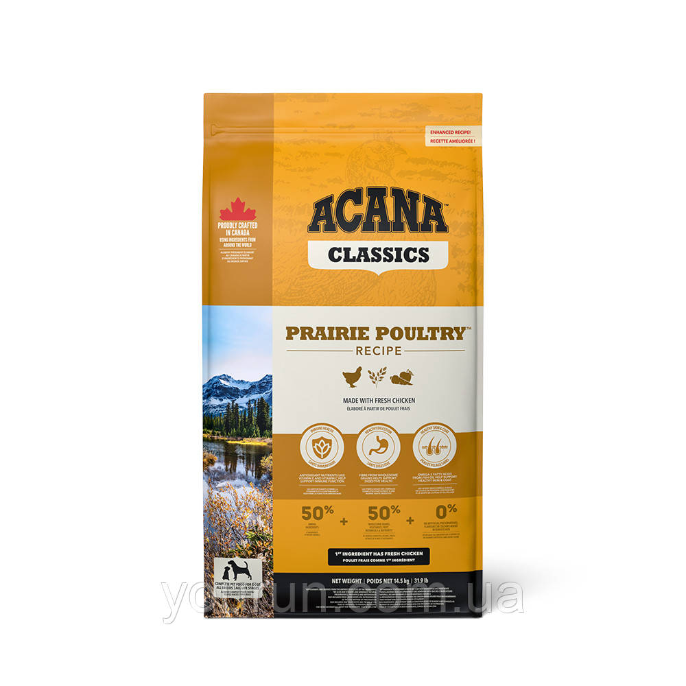 Acana (Акана) Classics Prairie Poultry - корм для собак усіх порід та вікових груп 9.7 кг