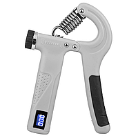 Еспандер регульований Gymtek 10-100кг з лічильником сірий