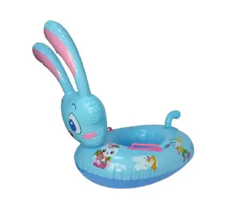Надувний круг із сидінням і ручками безпеки 60*46 см Зайчик, фото 1