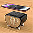 Бездротова настільна зарядка для телефону 15 В з LED екраном годинник з будильником, фото 4