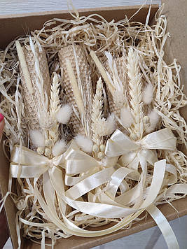 Набір натуральних свічок із вощини "Сімейне вогнище", 3шт./набір