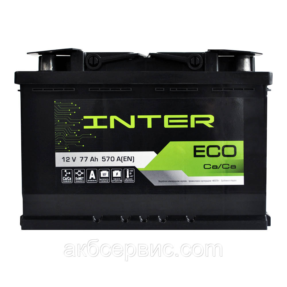Акумулятор автомобільний INTER Eco 77Ah 570A L+