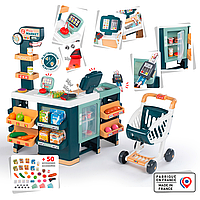 Интерактивный Супермаркет Макси с тележкой 50 предметов Smoby 350242