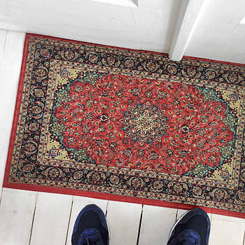 Прикольний придверний килимок у передпокій з дизайном "Перський"