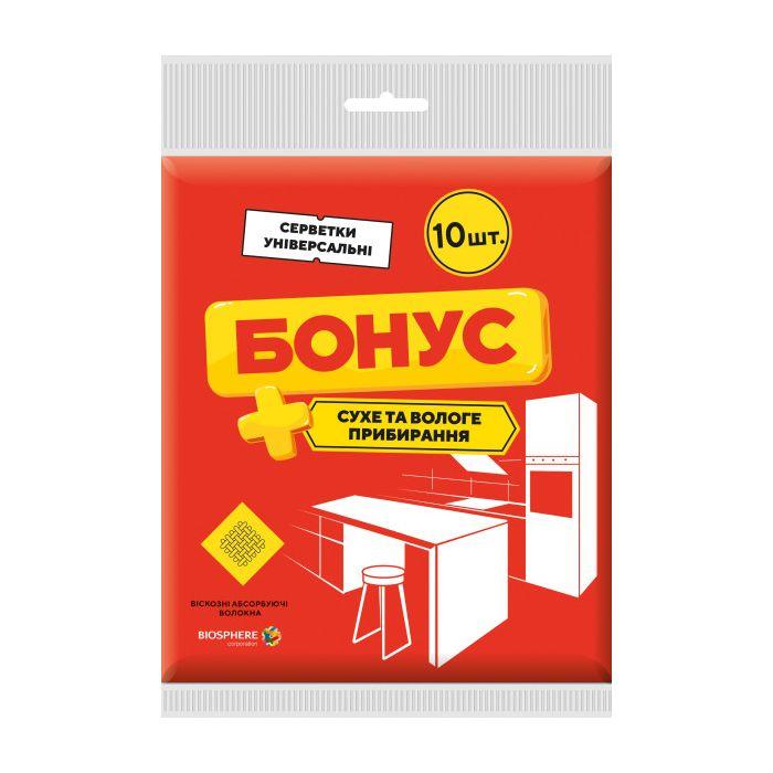Серветки віскозні Бонус (10 шт./уп.)