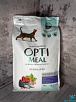 Корм для котів Optimeal Cat Adult Sterilised Salmon 4 кг( стерилізовані, лосось)