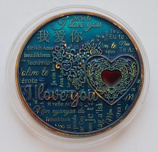 Подарункова медаль До дня Святого Валентина I Love you No71, фото 1