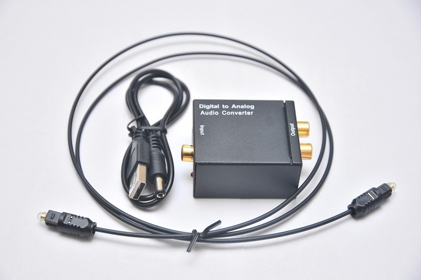 Конвертер з оптики на тюльпани RCA Toslink Digital to Analog для підключення телевізорів з оптичним виходом