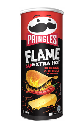 Pringles Flame Hot Cheese Chillі 160g 1/9, фото 1