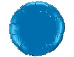 Фольгована кулька "Круг"  синя металік 18"(45см) 1шт.