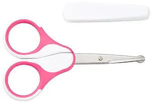 Ножиці безпечні з ковпачком рожеві Baby-Nova