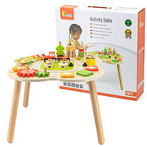 Дерев'яний розвивальний стіл Ферма Viga Toys 446570